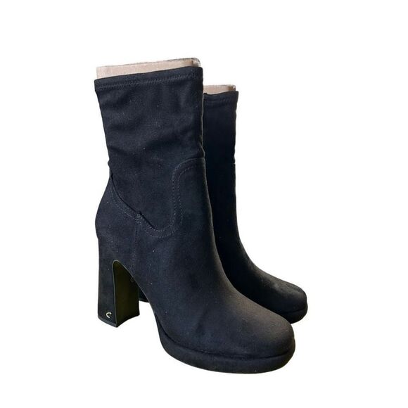 NWT NEW Circus by Sam Edelman Francis Black Ankle Bootie Chunky Heel Size 10 - Picture 1 of 10